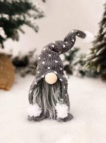 1 件灰色圣诞森林人娃娃装饰，按您喜欢的方式定制，增添圣诞气氛，适合各种圣诞场景最佳礼物 - 淺灰色 - 查看 1