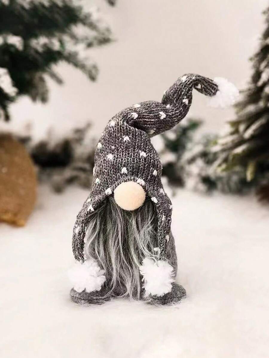 1 件灰色圣诞森林人娃娃装饰，按您喜欢的方式定制，增添圣诞气氛，适合各种圣诞场景最佳礼物 - 淺灰色 - 查看 1