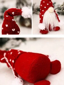 1 件灰色圣诞森林人娃娃装饰，按您喜欢的方式定制，增添圣诞气氛，适合各种圣诞场景最佳礼物 - 淺灰色 - 查看 4