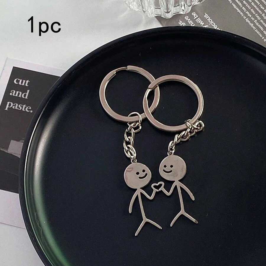 有趣的貼紙老頭鑰匙扣,可愛時尚的鈦鋼書包、汽車鑰匙吊墜、情侶鑰匙扣、珠寶、禮品鑰匙扣