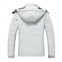 Women's Waterproof Ski Jacket Warm Winter Snow Coat Hooded Raincoat - Màu Xám nhạt - Xem 2