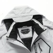 Women's Waterproof Ski Jacket Warm Winter Snow Coat Hooded Raincoat - Màu Xám nhạt - Xem 5