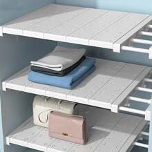 1 件式衣柜隔断分层搁板壁橱收纳架，宿舍随机颜色装饰装饰节日装饰房间装饰家居装饰卧室装饰，房间装饰，装饰品，装饰，收纳，收纳盒连衣裙裤子鞋子牛仔裤靴子裙子卧室，收纳盒，家居收纳，白色 T 恤女款，黑色裤子女款，女士冬装，连衣裙， - 白色 - 查看 3