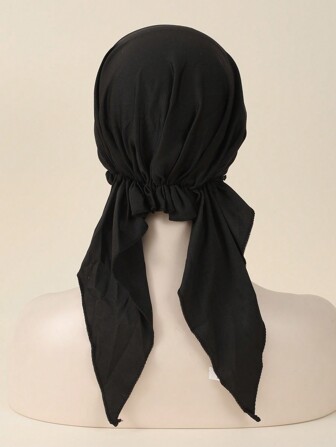 1 st Casual enfärgad lång band undermössa, lämplig för daglig användning Motorhuv Hårhuv Turban