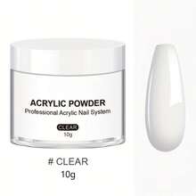 10g 高容量专业丙烯酸指甲粉聚合物适用于 3D 美甲、指甲延长、雕刻持久美容礼物（白色）