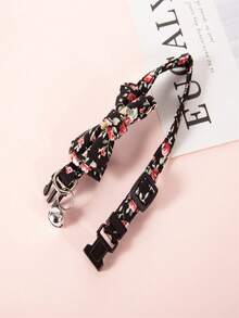 1pc Pet Print Bow Cat Collar - Multicolor - View 3