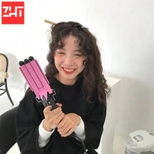 3-Barrier Hair Curler: Perfect Curls In Minutes! - Gold - View 5