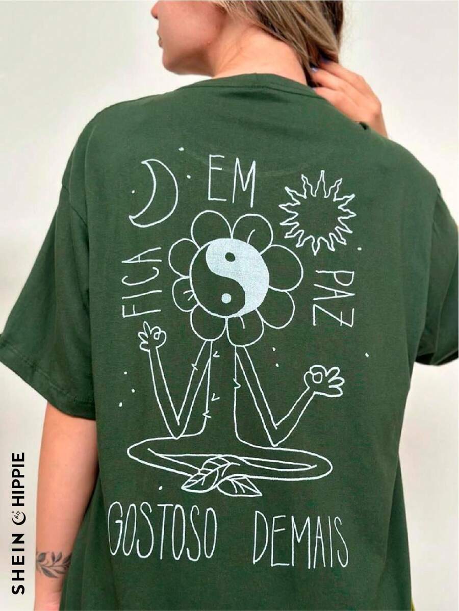 Camiseta Gostoso Demais - Verde - Frente e Costas - Verde Escuro - Visão 1