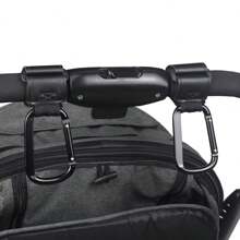 1pc Multifunctional Leather & Aluminum Alloy Hook With  For Electric Bikes, Bicycles, Strollers And Baby Carriages - Black - View 6