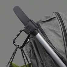 1pc Multifunctional Leather & Aluminum Alloy Hook With  For Electric Bikes, Bicycles, Strollers And Baby Carriages - Black - View 8