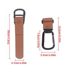 1pc Multifunctional Leather & Aluminum Alloy Hook With  For Electric Bikes, Bicycles, Strollers And Baby Carriages - Black - View 9