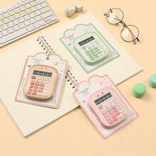 1pc Cute Cartoon Green Mini Calculator - Green - View 5