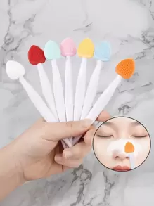 7pcs Double-Sided Nose Brush, Facial Cleansing Brush, Blackhead Remover Brush, Makeup Brush, Silicone Face Wash Brush, Pore Cleansing & Exfoliating Dual-Sided Cleansing Brush