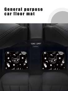 4 cái/bộ Đen & Trắng Ngôi sao , Mặt trăng , Hình đầu lâu In Giao thông công cụ Sàn nhà , Mặt trước Và Ở phía sau - Nhiều màu - Xem 2