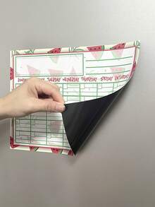 1入組磁性冰箱月曆白板牆貼學習日程備忘板 - 酒紅色 - 查看 3