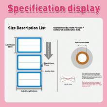 1000pcs Red/Blue Self-Adhesive Small Labels Sticker With Various Styles For Handwriting Price Tags - Blue - View 2