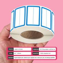 1000pcs Red/Blue Self-Adhesive Small Labels Sticker With Various Styles For Handwriting Price Tags - Blue - View 1