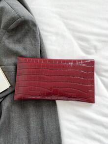 Metallic Moon Decor Ladies' Clutch Bag , Burgundy Bag, Christmas Bag, Christmas & New Year Ideal Gift - Burgundy - View 6