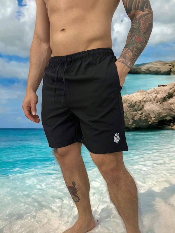 Shorts Elastano Masculino Mauricinho Praia Liso