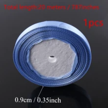 1入組淺藍色0.9cm*25yd緞帶禮品包裝,完美適用於禮品包裝,邀請函,氣球,手工藝品,聚會,婚禮裝飾和花束等