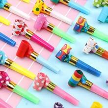 24入組派對吹笛 - 生日派對、課堂獎勵等有趣的喧鬧玩具!可作為萬聖節、感恩節和聖誕節禮品