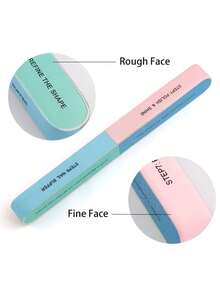 1pc Multi-surfaced Nail File Set Polishing Sponge Sanding Strips For Perfect Nail Art And Polish Removal - Color random 1PC - View 5