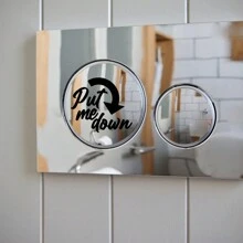 1張標誌馬桶貼紙牆紙,自粘式可拆式藝術膠貼紙,適用於廁所裝飾 - 黑色 - 查看 5