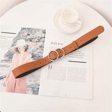 女士腰帶簡單百搭的韓式裝飾,黑色酷炫腰帶可搭配牛仔褲,時尚潮流