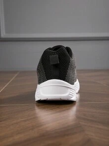 2023 Theo mùa Mới Thoáng khí Nhẹ Dệt kim Lưới Phong cách Đơn giản Coa dây Màu thuần Của phụ nữ Thể thao , Giải trí ,  chạy , Khỏe mạnh , Đường bộ & Giày đi bộ - Màu xám đen - Xem 7