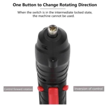 90 Degree Rotating Cordless Screwdriver Battery Operated Ergonomic Handle Rechargeable Easy Carry Mini Electric Screwdriver Power Tool Bit Set - Black - View 5