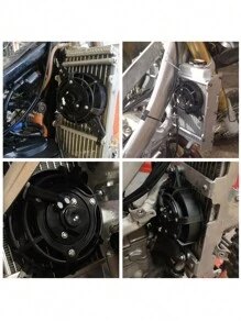 1 件摩托車冷卻風扇油冷卻器 200cc 250cc 引擎散熱器摩托車零件適用於 Atv 四輪卡丁車越野摩托車 - 黑色 - 查看 7