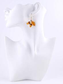 1套/2入流行新奇合金聖誕節耳環,適用於女性聖誕派對