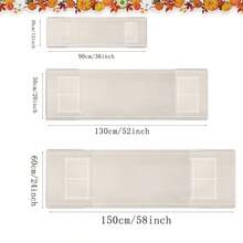 1pc Gray Flower Patterned Side Storage Bag Dust Cover For Refrigerator, Microwave, And Drum Washing Machine - Grey - View 7