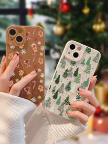 2件装圣诞流行图案液态硅胶手机壳，全方位保护，防震防摔，TPU软橡胶材质，兼容 16/11/12/13/14/15/15 Pro/15 Plus/15 Pro Max/7 Plus/8 Plus/X/Xs Max/Xr/11 Pro/12 Pro/13 Pro/14 Pro/12 Mini/13 Mini/11 Pro Max/12 Pro Max/13 Pro Max/14 Pro Max/14 Plus/6/6s/6 Plus/7/8/16 Pro/16 Plus/16 Pro Max/SE&Galaxy/A54/A14/A12/A13/A15/A32/A33/A24/A52S/S20/S21/S22/S23/S24/S23 Plus/S24 Ultra - 彩色 - 查看 1