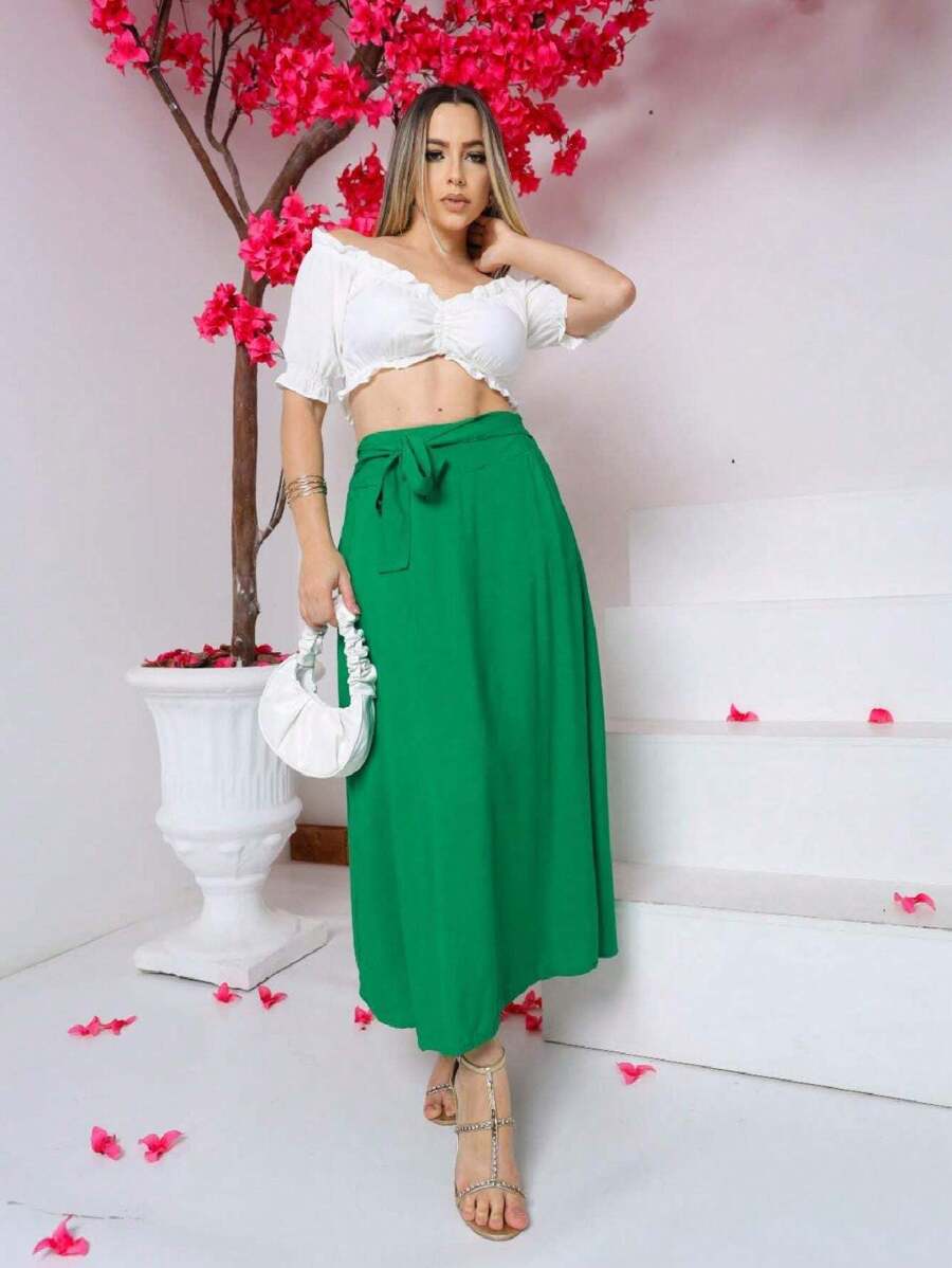 Women Skirts - Green - View 1