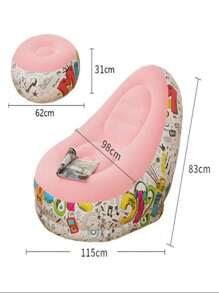 Sillón Sofá Inflable Portátil - Azul - Ver 2