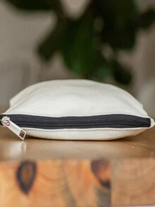 簡約創意字母印花化妝包帆布化妝包禮品袋拉鍊袋,輕便隨身攜帶包,多功能便攜式化妝洗漱包旅行,便攜式化妝品包,多功能零錢包,學校文具用品收納袋,女士禮物,畢業禮物,送禮佳品女孩宿舍必需品、聖誕禮物、生日禮物、朋友禮物、結婚禮品袋、禮物、送給護士的完美禮物、護士禮物洗漱包、旅行宿舍必需品、返回學校行李箱、適合婦女和女孩學生 - 白色 - 查看 6