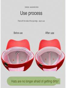 帽子保護套（10入裝）透氣帽衬带；衣服保护贴（用于帽沿、袖子、领口）；吸汗垫（用于羽绒服）；一次性帽衬；培训用品 - 白色 - 查看 6