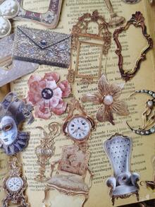 1 Pack (30pcs) Creative Jewelry Box & Diy Scrapbook Material Paper Sticker With Hollow Out Design - Multicolor - View 3