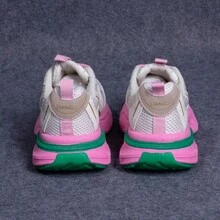 女性新款透氣網面休閒運動鞋,時尚、百搭,厚實耐磨底,適合秋季 - 西瓜粉 - 查看 6