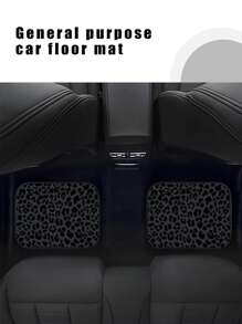 4入組/套通用彩虹豹紋汽車前後排車輛地墊 - 彩色 - 查看 3