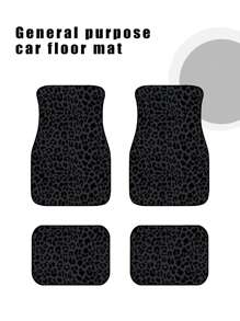 4入組/套通用彩虹豹紋汽車前後排車輛地墊 - 彩色 - 查看 5