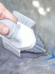 1 件裝家用窗戶縫隙清潔器、縫隙撣子、邊緣刮刀、長柄馬桶刷,用於浴室、地板和角落清潔