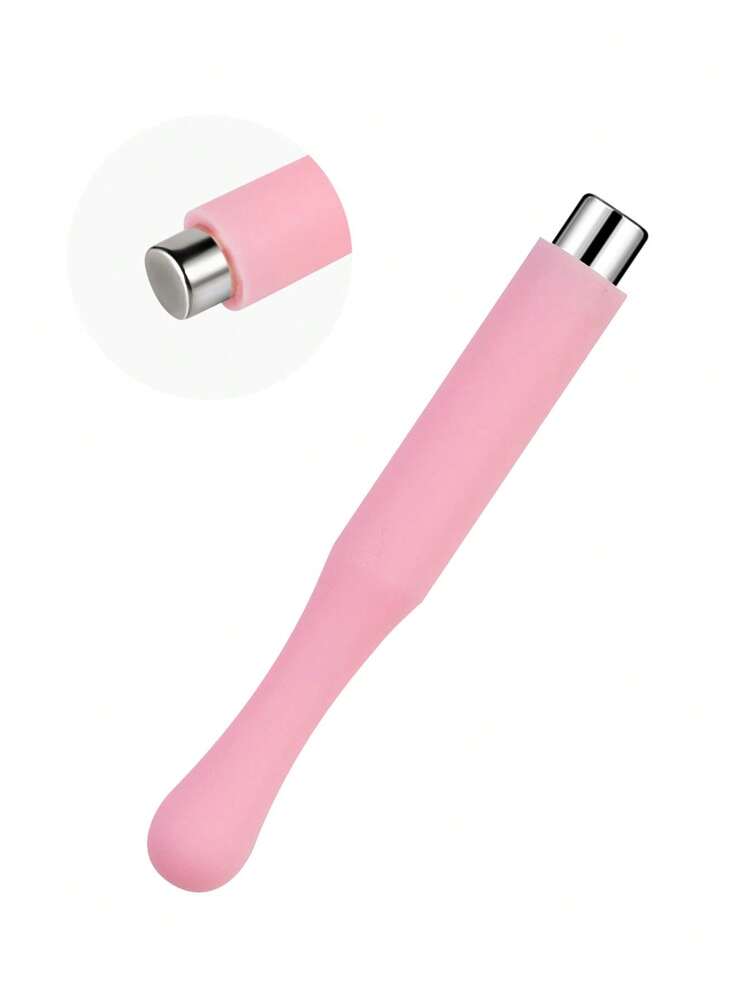 美甲粉色硅胶猫眼磁铁圆柱形强力磁铁多功能圆形磁铁美甲工具，美甲用品，美甲工具，美甲工具，返校，指甲，按压指甲的美甲工具 - 粉色 - 查看 4