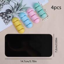 4 Piezas Clip Organizador De Cables De Escritorio De Colores Brillantes, Sistema De Gestión Coleccionista De Cables - Multicolor - Ver 2