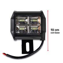 Headlight 12 Led Dually Fixed Light And Strobe 1 Piece - Black - View 3