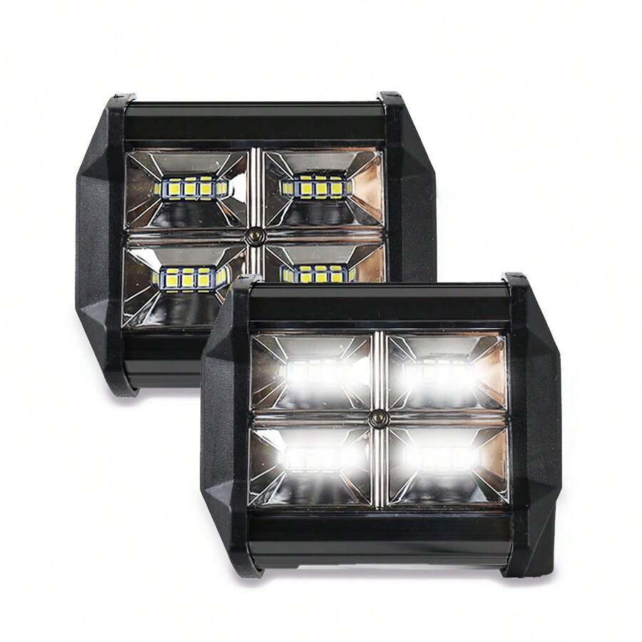 Headlight 12 Led Dually Fixed Light And Strobe 1 Piece - Black - View 1