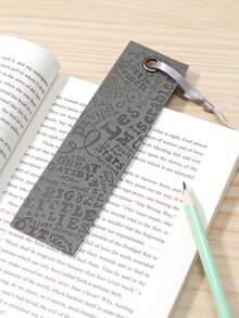 壓花英文書籤橄欖綠高級學生閱讀標籤 - 橄欖綠 - 查看 6