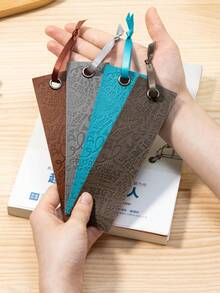 壓花英文書籤橄欖綠高級學生閱讀標籤 - 橄欖綠 - 查看 5