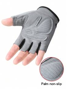 1對(雙)半指男女通用防滑,耐磨,透氣,升級時尚健身手套適用於瑜伽,騎行,戶外運動